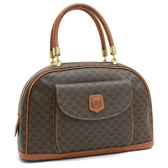 Celine Macadam Brown Leather Handbag - Picture 1 of 8